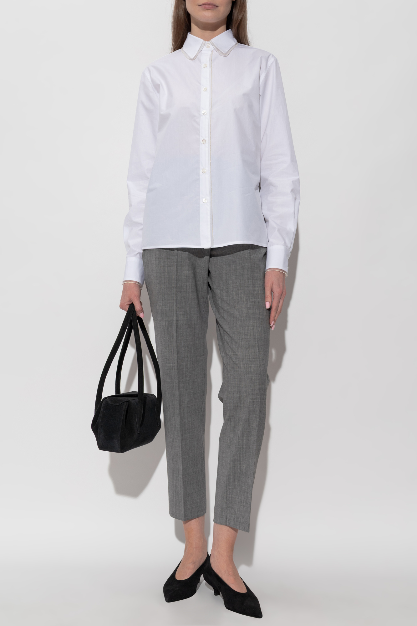 White Shirt with decorative finishing Fabiana Filippi - Vitkac
